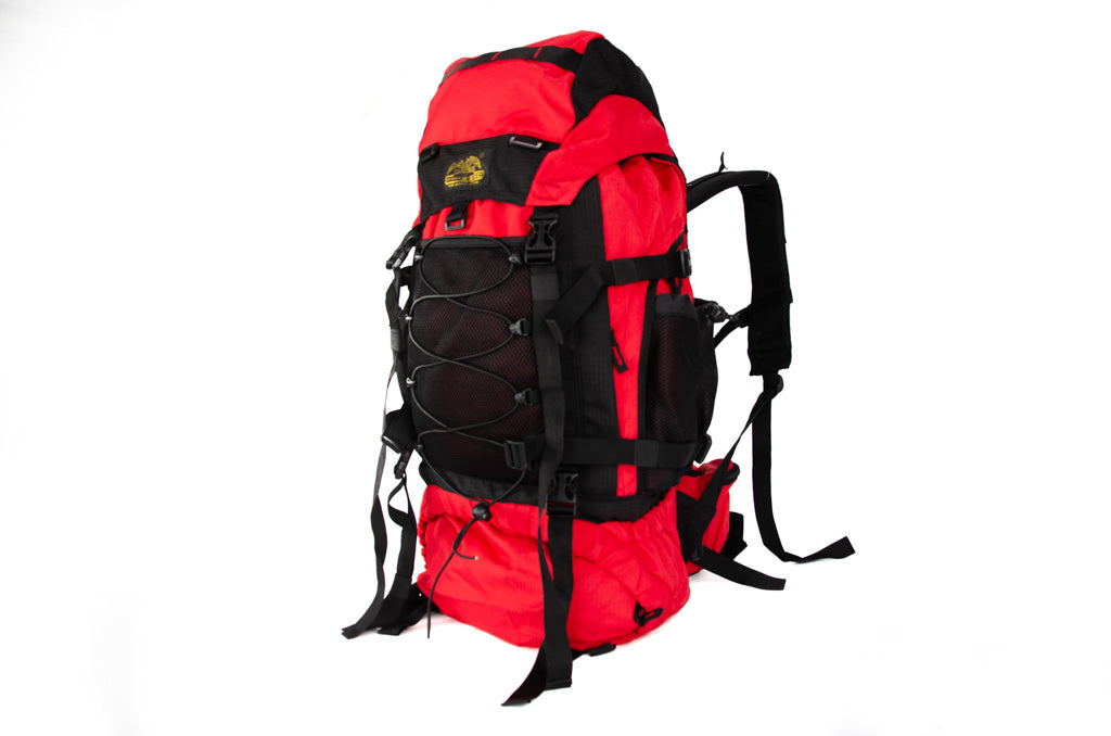 RU75 Tourenrucksack 65 L Rot mit Schwarz
