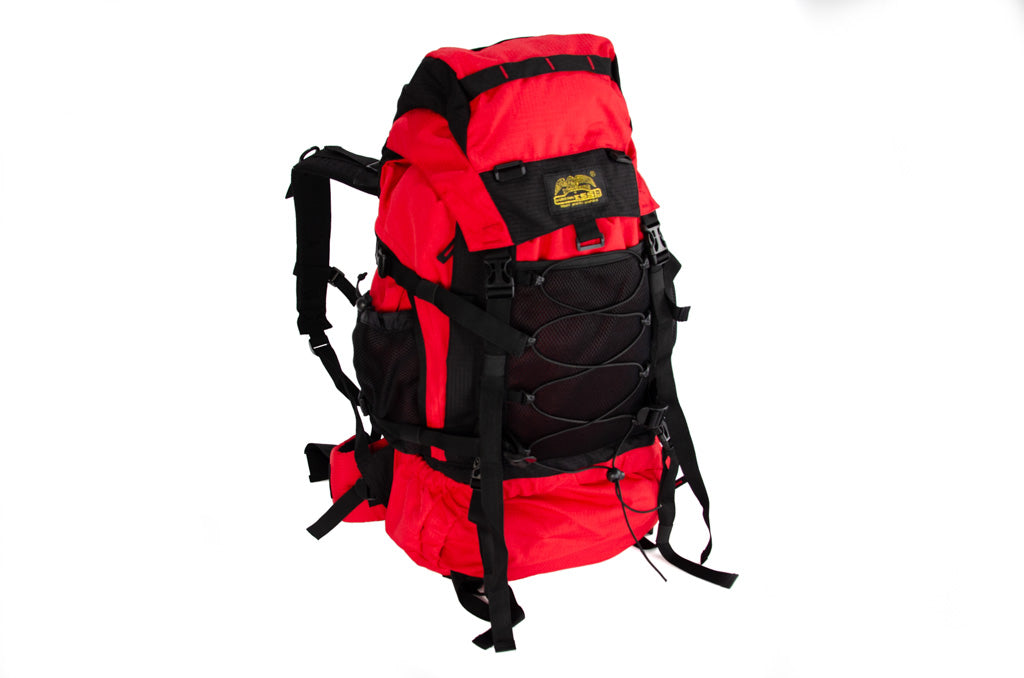 RU75 Tourenrucksack 65 L Rot mit Schwarz