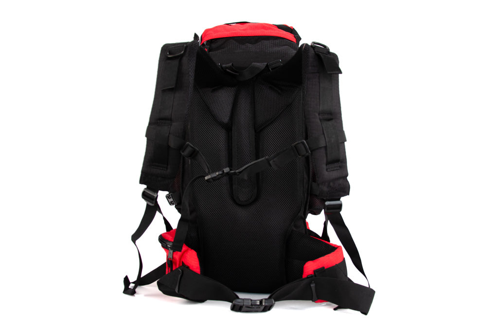 RU75 Tourenrucksack 65 L Rot mit Schwarz