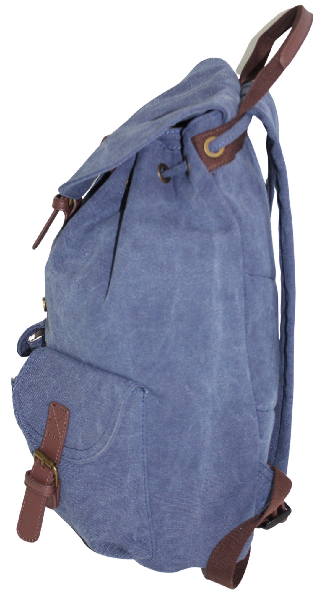 RU133 Cotton Backpack Magnetic Clasp Blue